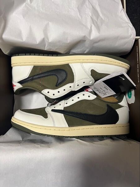 Travis Scott × NikeAirJordan1Low OG SP "Reverse Olive" us8