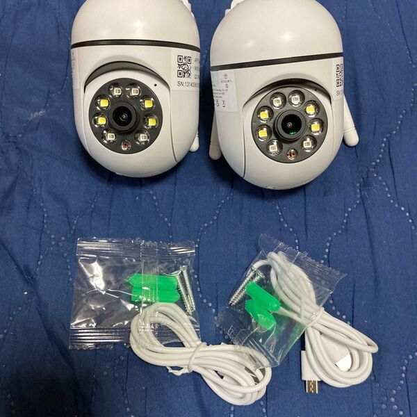 防水タイプ1080P200万画素ワイヤレス2.4G hz防犯カメラ2台セット