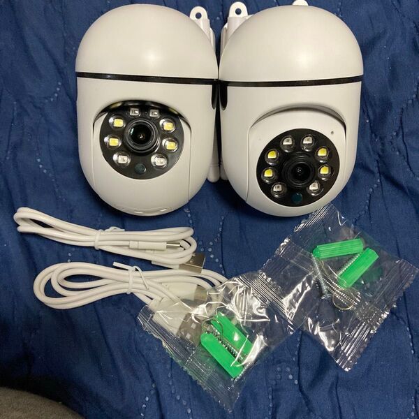 200万画素1080PワイヤレスFHDPTZ Wi-Fi防犯カメラ 2台セット