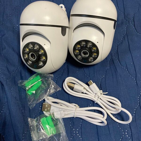200万画素AI自動追跡機能FHD Wi-Fi PTZ防犯カメラ 2台セット
