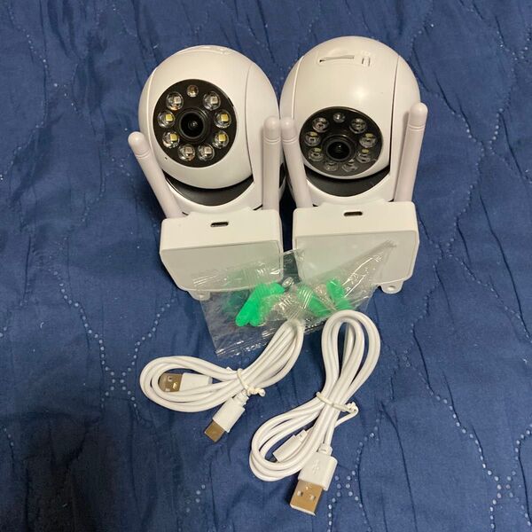 AI自動追跡 FHD高解像度ワイヤレスPTZ Wi-Fi防犯カメラ2台セット