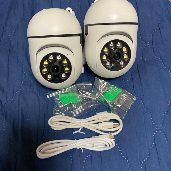 200万画素1080PワイヤレスFHDPTZ Wi-Fi防犯カメラ 2台セット