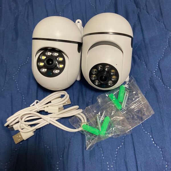 200万画素1080PワイヤレスFHDPTZ Wi-Fi防犯カメラ 2台セットJOOAN