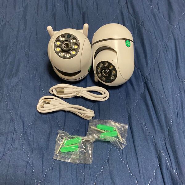 200万画素AI自動追跡機能HD Wi-Fi PTZ防犯カメラ 2台セット