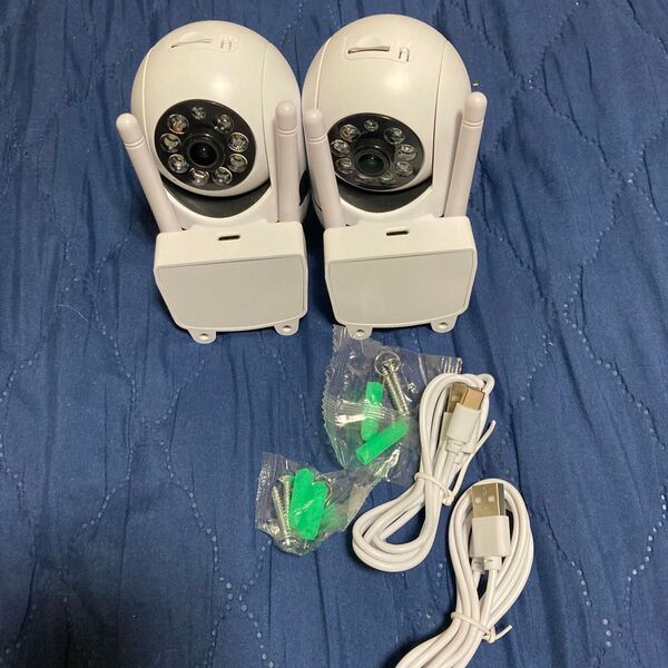 AI自動追跡 FHD高解像度ワイヤレスPTZ Wi-Fi防犯カメラ2台セット
