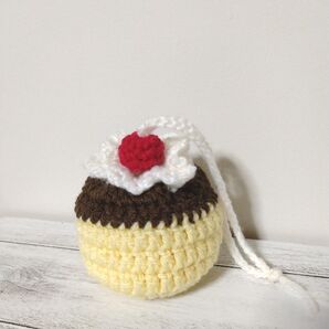 プリン巾着ポーチ 小物入れ ハンドメイド