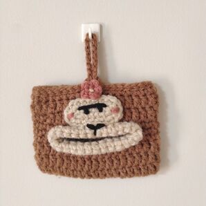 ゴリラちゃんのポケットティッシュケース ハンドメイド ポーチ パクパク