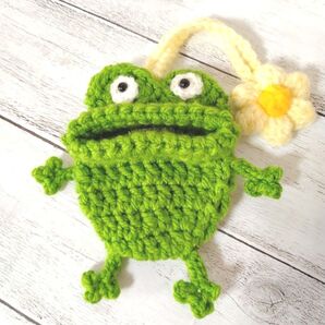 カエルのキーケース ハンドメイド パクパクモンスター風