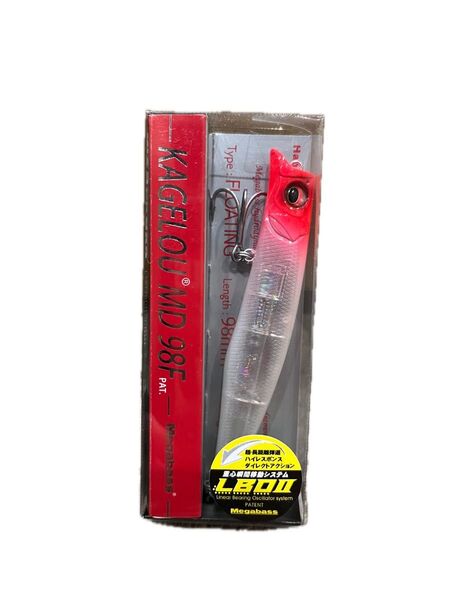 Megabass KAGELOU MD 98F ルアー メガバス カゲロウ GP レッドヘッド シーバス