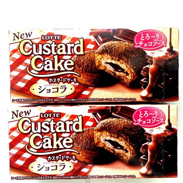 ロッテ カスタードケーキ ショコラ 2箱