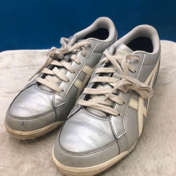 asics ゴルフシューズ 24.5cmシルバー 訳あり