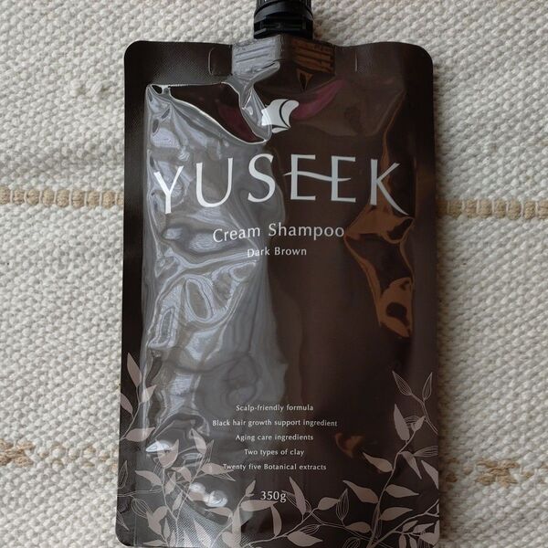YUSEEK クリームシャンプー ダークブラウン 350g(白髪染め)