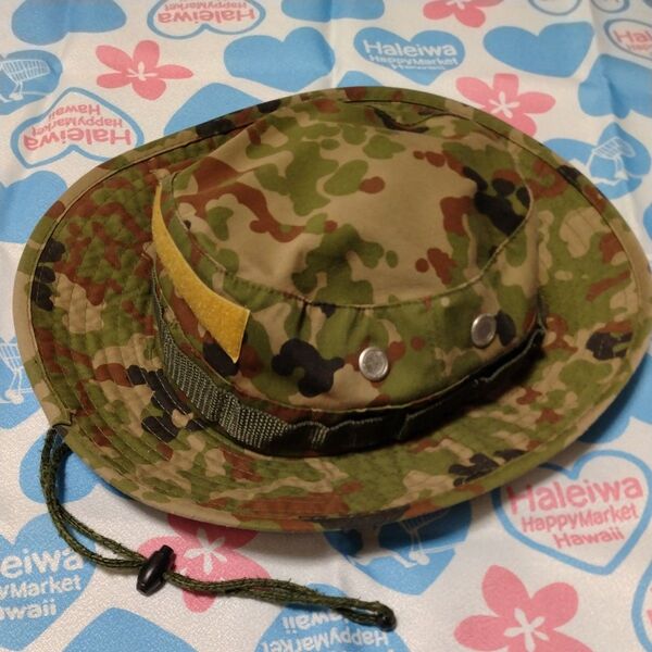 【中古】陸上自衛隊 迷彩 レンジャーハット ベルクロ付 Mサイズ☆帽子 カモフラ ジャングル サファリ ミリタリー