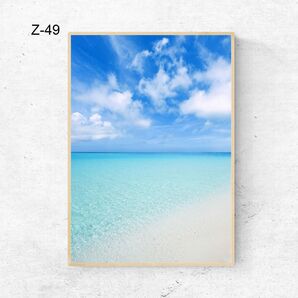 A4サイズ 送料無料 インテリアポスター アート作品 写真 素敵 キレイ 可愛い ポスターインテリア 海 ビーチ 海のインテリア