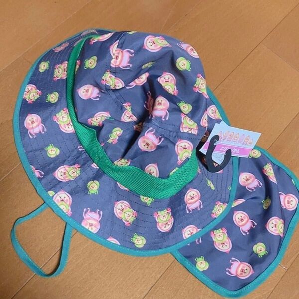 新品 タグ付き こびとづかん カクレモモジリ スモモノウチ ネイビー 帽子 ハット 52cm