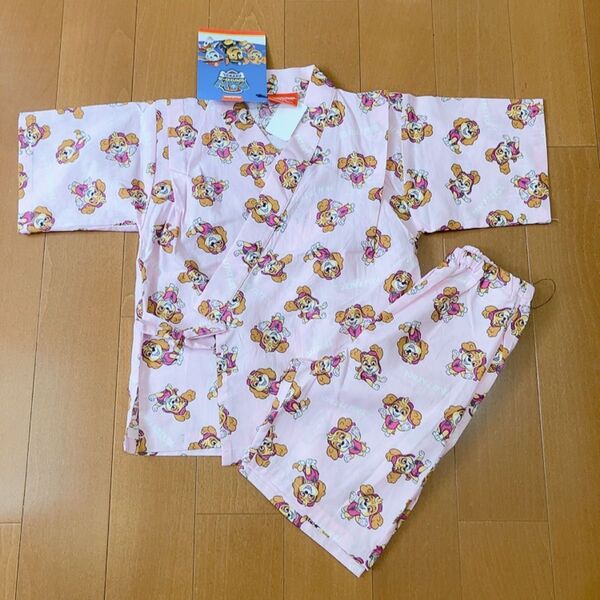 新品 タグ付き パウパトロール パウパト Paw Patrol 甚平 スカイ 110 ピンク
