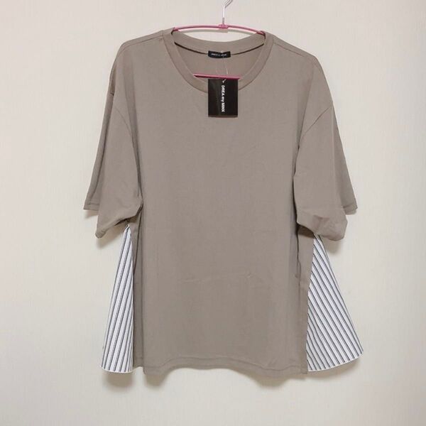 新品 タグ付き レディース 大きいサイズ Tシャツ 4L ベージュ