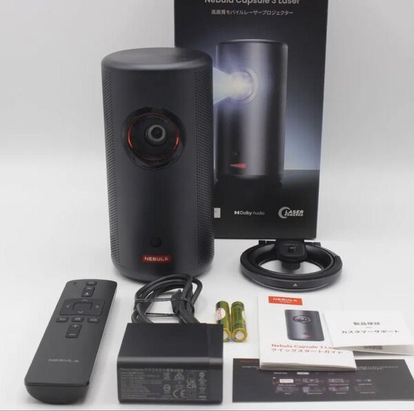 【美品】Anker Nebula Capsule 3 Laser D2426N11ブラック モバイルプロジェクター