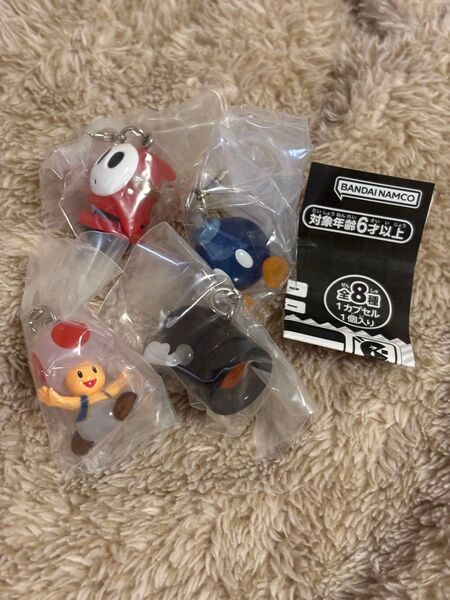 スーパーマリオ めじるしアクセサリー 4点キノピオ キラー ヘイホー ボムへい