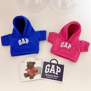 日本限定店舗 GAPブラナンベアガチャ パーカー×2着【新品】着せ替えぬいぐるみコスチューム ちびぬい・nuiMOs・ぬいスター