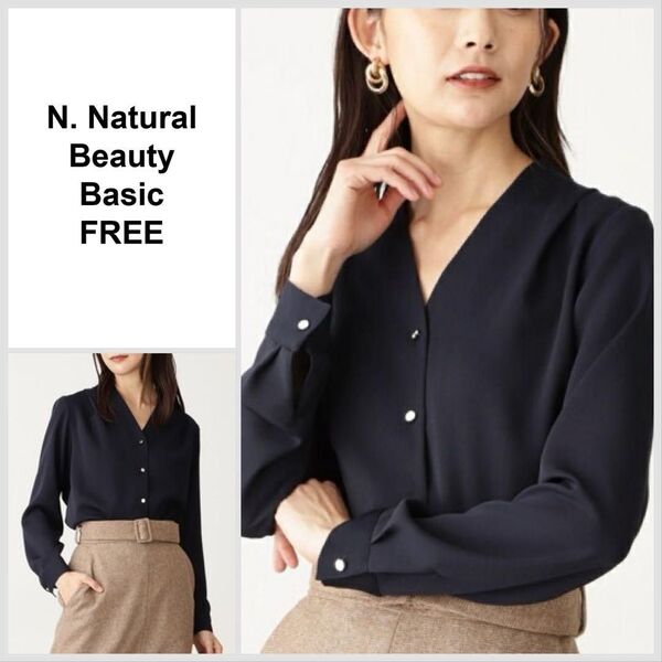 【美品♪】N. Natural Beauty Basic◆ガルーダドビーシャツ