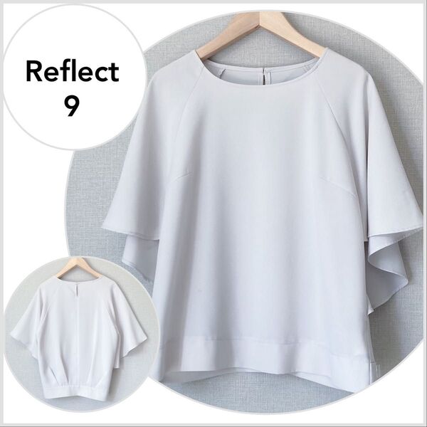 【美品♪】リフレクト フレアスリーブ ブラウス ライトグレー