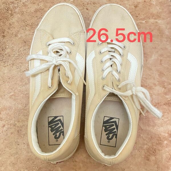 バンズ VANS ローカット スニーカー 26.5センチ ベージュ 靴 シューズ