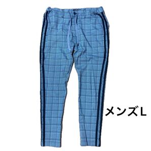 FULL GLOW グレンチェック チェック柄 ライン パンツ メンズLサイズ