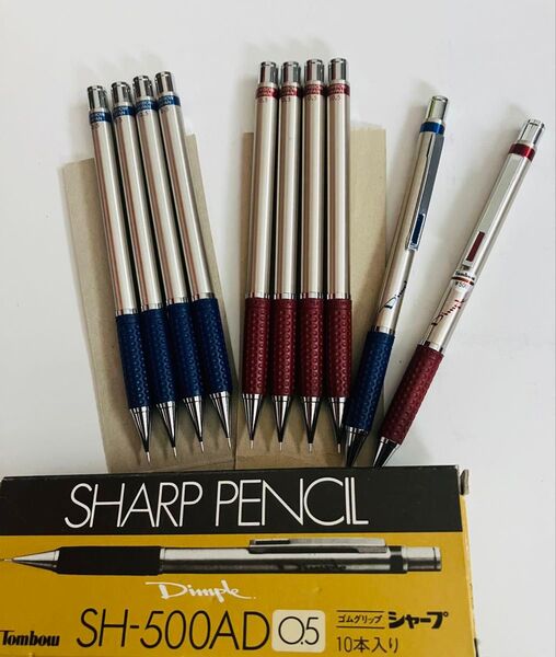 【新品】Tombow SH-500AD シャープペンシル シルバー ネイビー レトロ 文房具 筆記用具 シャープ シャープペン