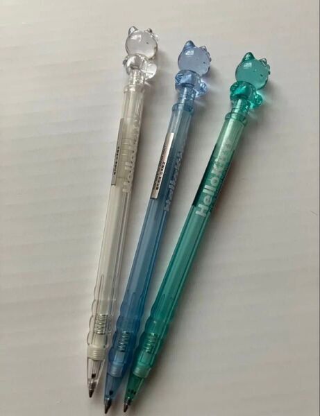 【新品未使用】平成レトロ サンリオハローキティ クリスタル風 クリアシャープペンシル 透明 文房具 筆記用具 廃盤 レア