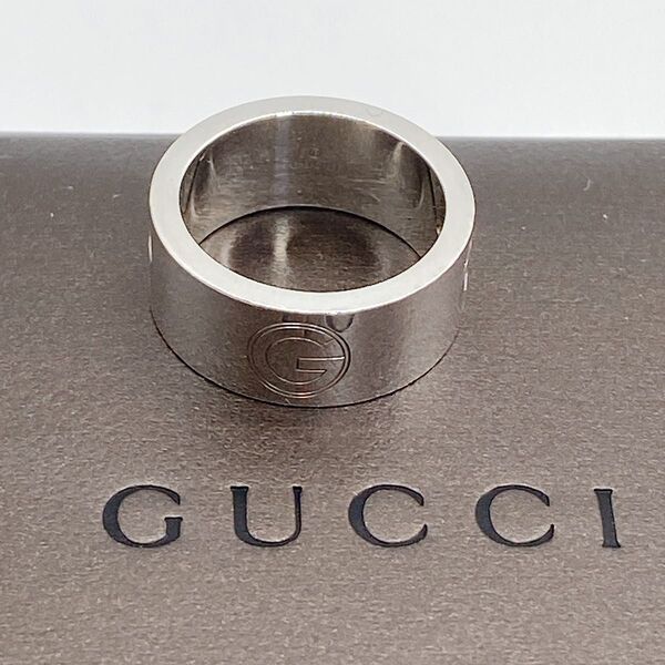 GUCCI リング シルバー 指輪 メンズ レディース アクセサリー箱付き