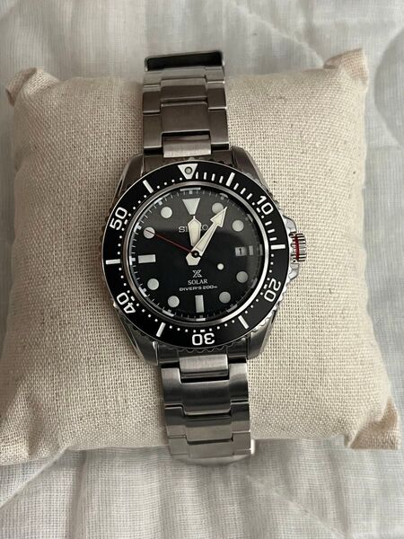 美品 セイコー SEIKO PROSPEX プロスペックス ソーラーダイバー SBDJ051 3年保証カード有り