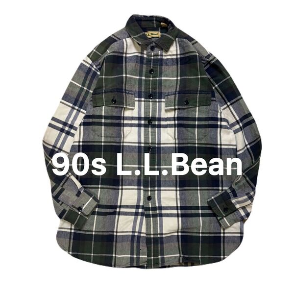 90s L.L.Bean シャツ エルエルビーン ヴィンテージ ビンテージ アメカジ 長袖シャツ チェック