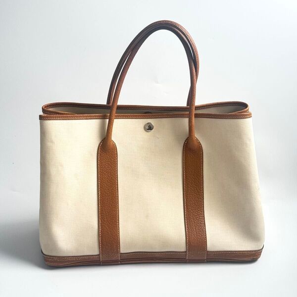 エルメス ガーデンパーティ36 PM トワルミリタリー×ネゴンダ HERMES トートバッグ