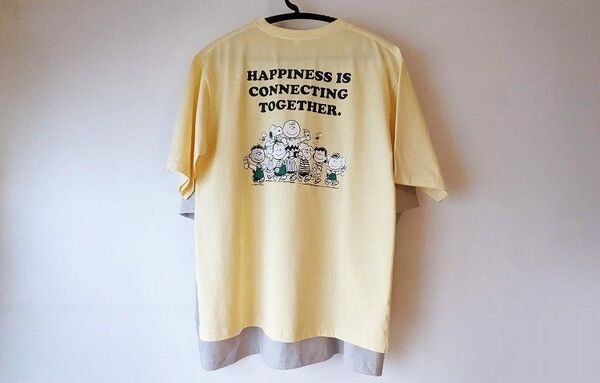 【新品】スタバ×スヌーピー★スターバックス オーバーサイズTシャツ PEANUTS★イエロー L-XL★2022年 コラボ第1弾