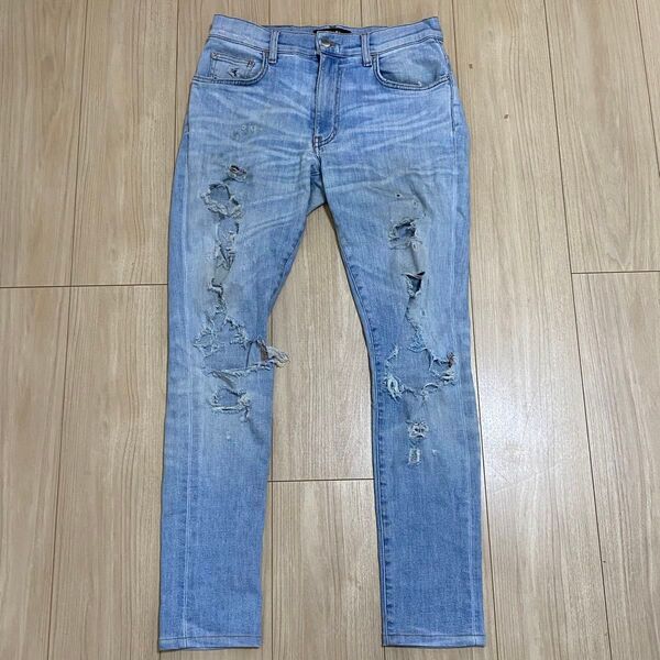 正規 AMIRI アミリ Damage Crash Denim Pants ダメージ クラッシュ デニム パンツ ジーパン メンズ