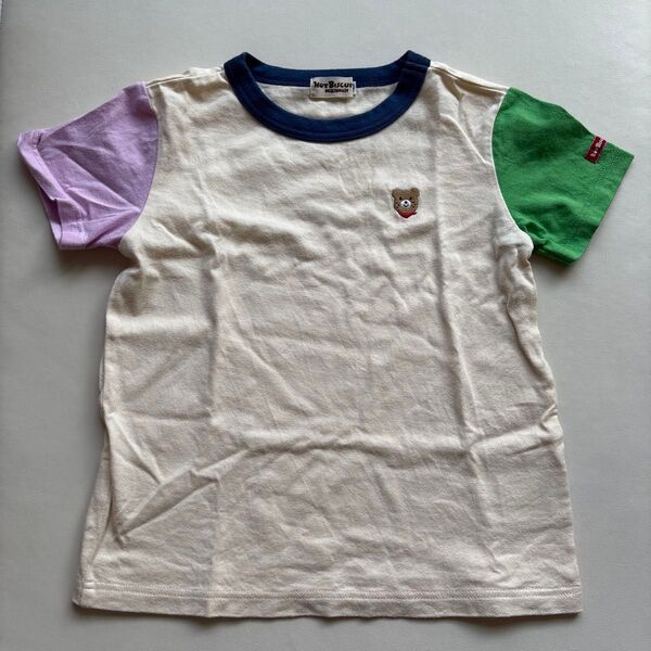 Tシャツ 白 半袖 半袖Tシャツ ミキハウス HOTBISCUITS 子供服 ベビー服 Tシャツ