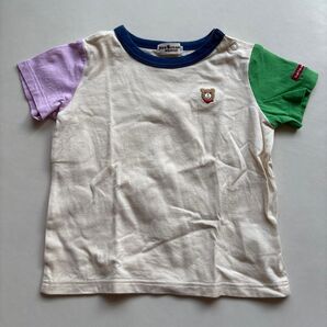 半袖 半袖Tシャツ Tシャツ ホワイト カットソー ミキハウス 白 HOTBISCUITS