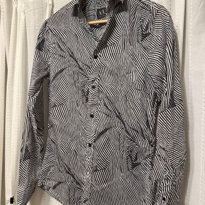 アルマーニ エクスチェンジ ARMANI EXCHANGE シャツ 薄生地 XS おまけ白半袖シャツ S 1枚付き