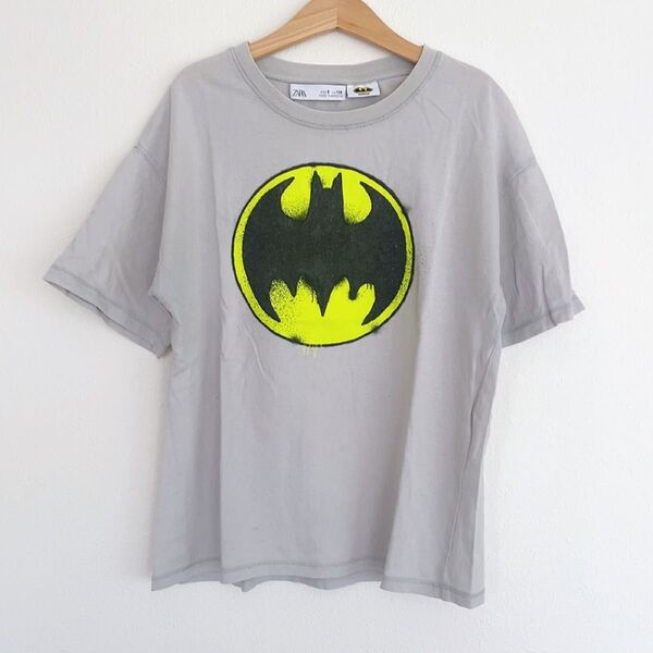 【ZARA 】バットマン Tシャツ サイズ8 グレー 130cm