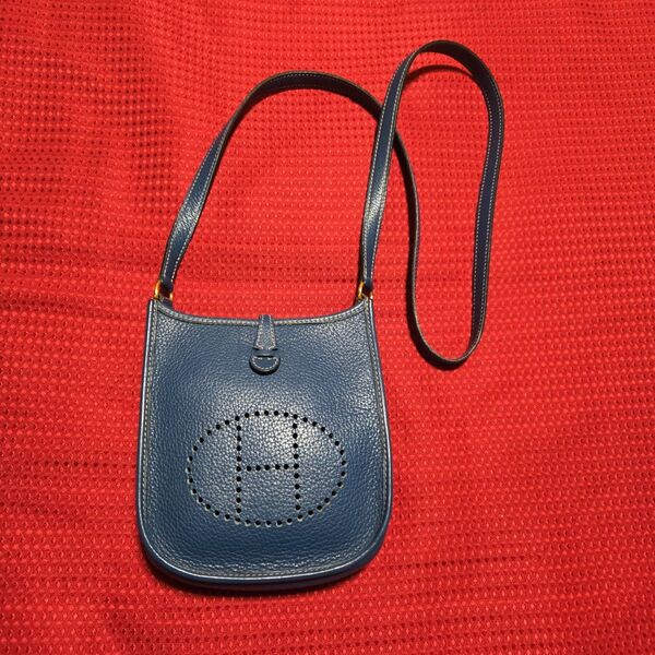 HERMES エルメス エヴリン TPM ブルータラサ ゴールド金具 □G刻印 トリヨンクレマンス エブリン