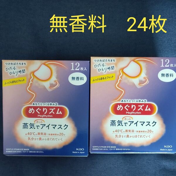 めぐりズム 蒸気でホットアイマスク 無香料 24枚