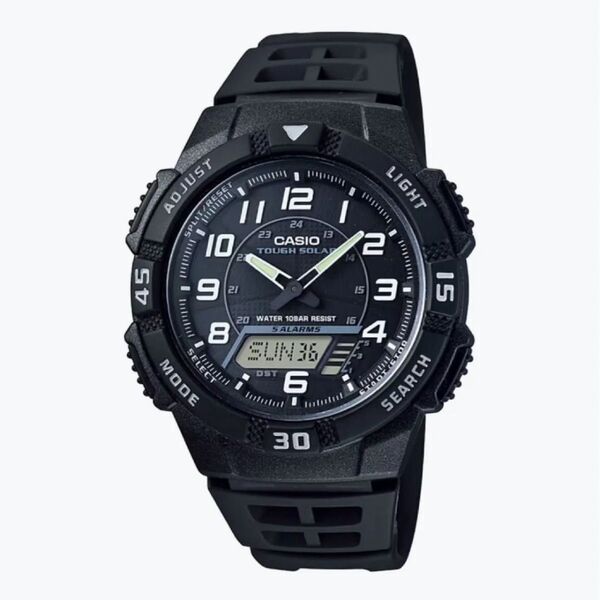 【未使用】 CASIO AQ-S800W-1BJ 10気圧防水 タフソーラー ブラック 腕時計 カシオ