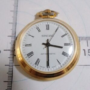 稼働品 SINCIRE 手巻き懐中時計 抗磁性 SWISS MOVT