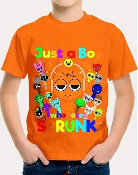 スプランキー オレンジ 派手 半袖 Tシャツ 110cm〜120cm 新品 SPRUNKI