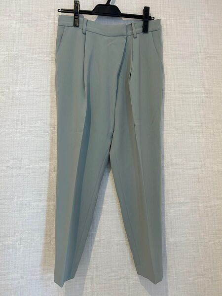 ソージュ SOEJU タックパンツ ミント M グリーン スラックス テーパードパンツ