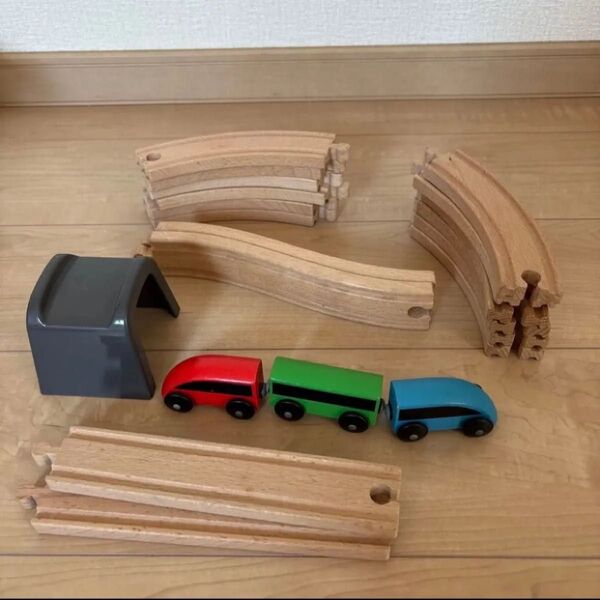 IKEA LILLABO リラブー 列車基本セット 20ピース イケア 木製 おもちゃ 木製レール