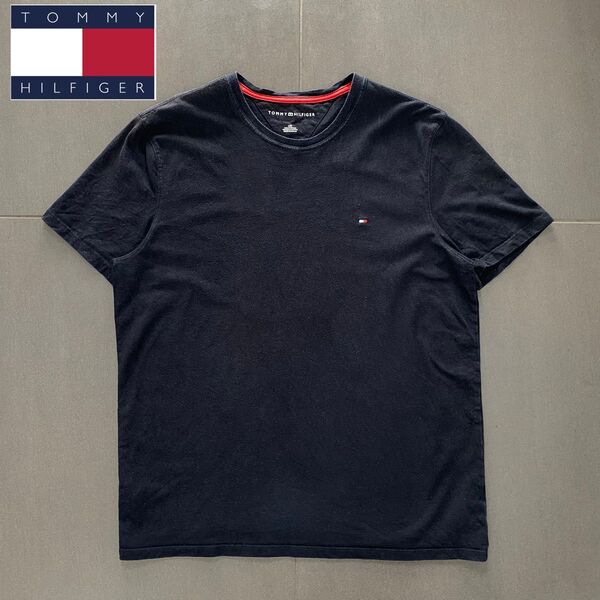 TOMMY HILFIGER トミーヒルフィガー クルーネック スタンダード刺繍ロゴカットソー sizeL