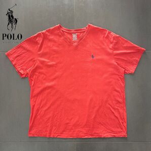 POLO RALPH LAUREN ポロラルフローレン Vネック スモールポニーカットソーTシャツsize XXL