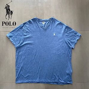 POLO RALPH LAUREN ポロラルフローレン Vネック スタンダード カットソー ネイビーsize XXL